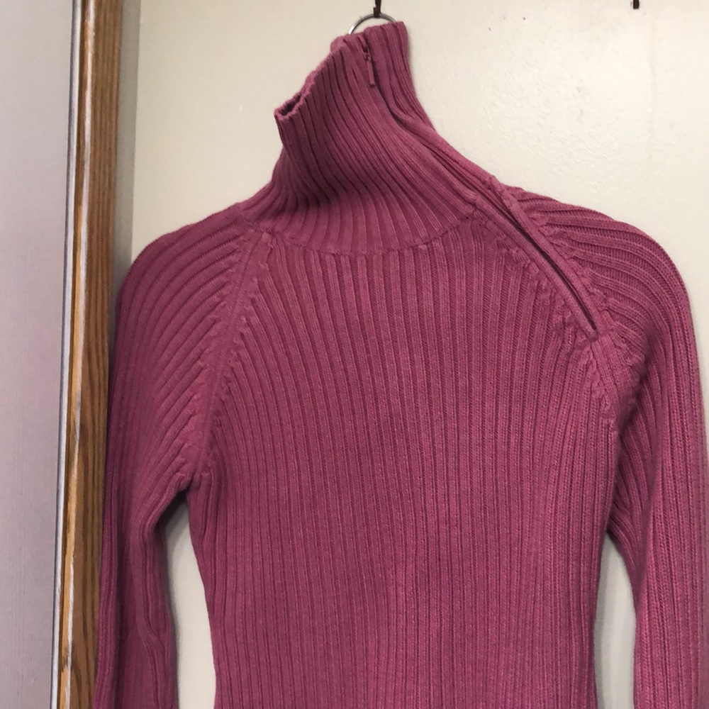 High neck cable sweater